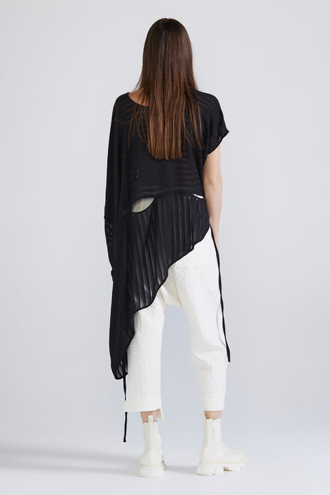 Stripe Gradation Tunic - Black Stripe