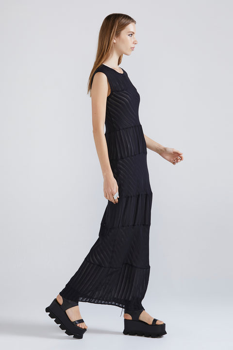 Imbue Dress - Black Stripe