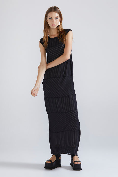 Imbue Dress - Black Stripe