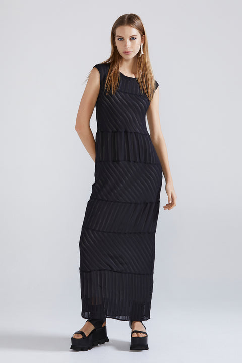 Imbue Dress - Black Stripe