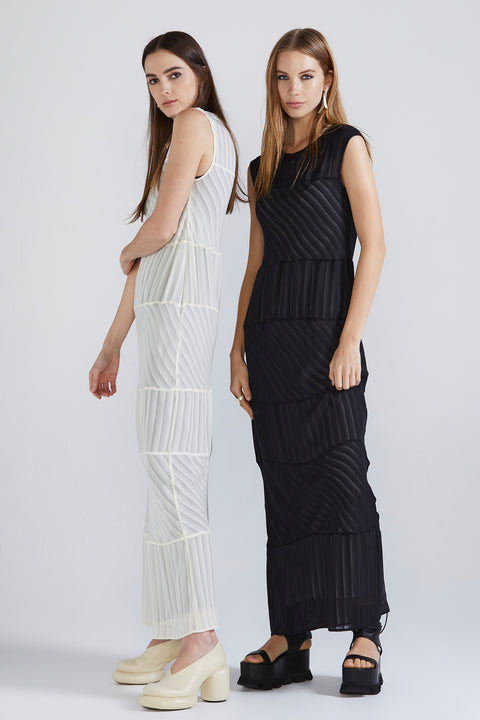 Imbue Dress - Black Stripe