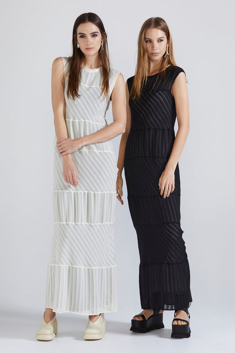 Imbue Dress - Black Stripe