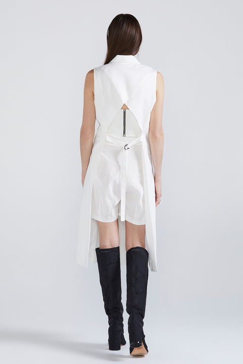 Backless Suspension Vest - Ivory Cotton SYM