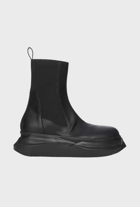 Beatle Abstract Boots - Black Vegan Leather
