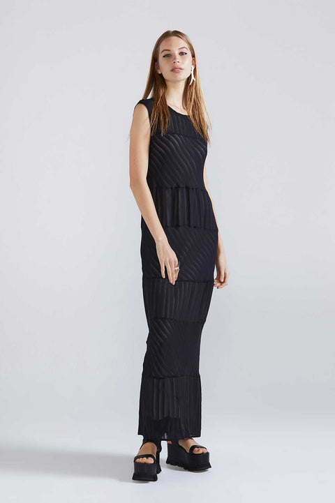 Imbue Dress - Black Stripe