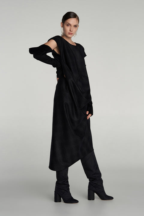 Peripheral Dress - Black Stripe