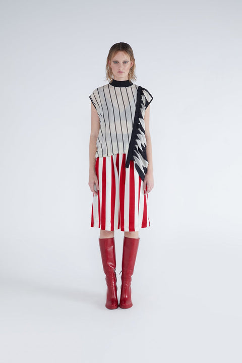 Unity Shorts - Red/Ivory Stripe
