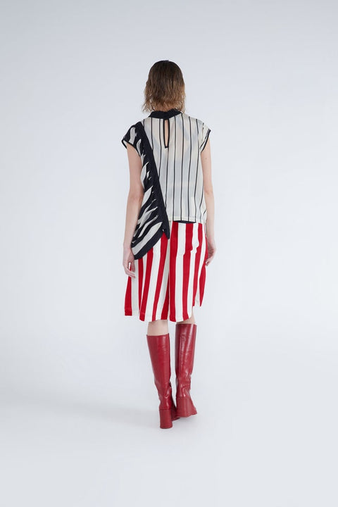Unity Shorts - Red/Ivory Stripe